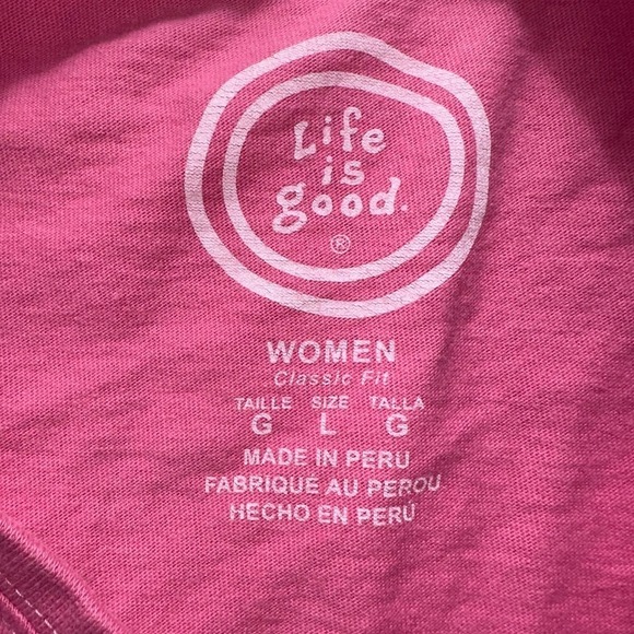 NWOT Women’s Large Life Is Good SS Flip Flops Graphic TShirt - Picture 2 of 7